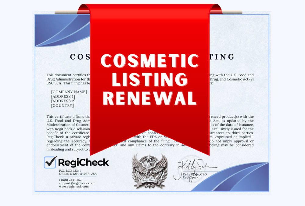 FDA MoCRA Cosmetic Product Listing Renewal