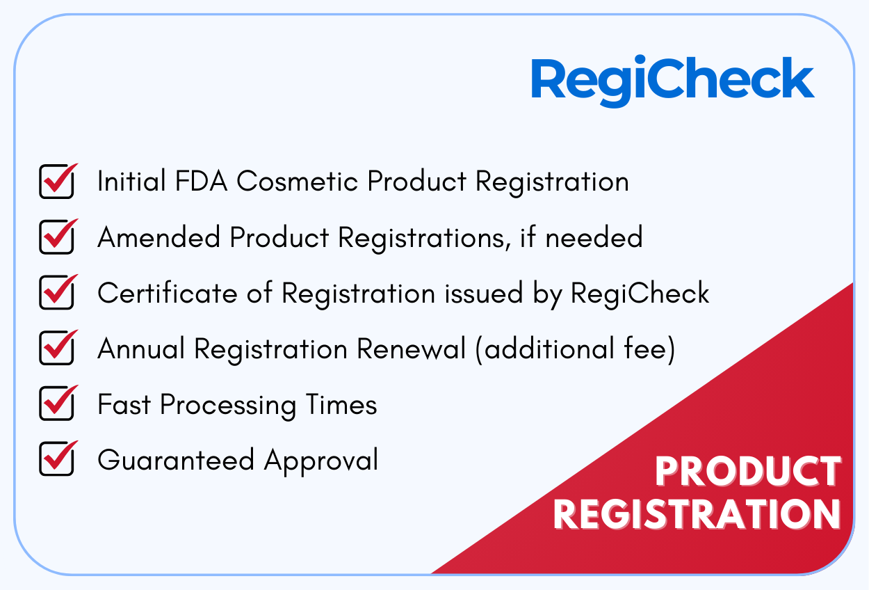 Cosmetic Product Listing + Certificate