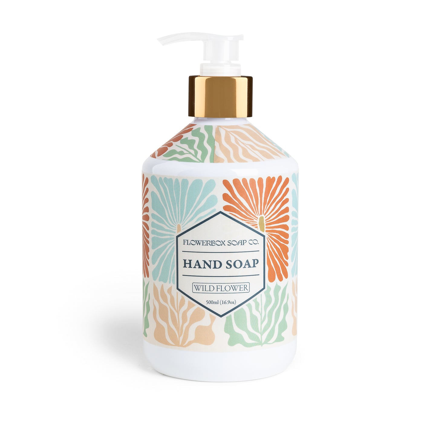 FlowerBox Liquid Hand Soap Set –Beautiful Pack of 12 Scented Pump Soaps –Bathroom & Kitchen Luxury Decorative 500ml Dispenser Bottles