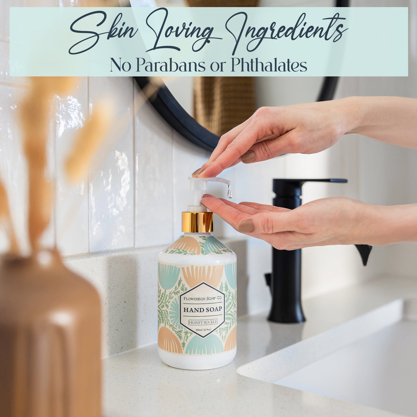 FlowerBox Liquid Hand Soap Set –Beautiful Pack of 12 Scented Pump Soaps –Bathroom & Kitchen Luxury Decorative 500ml Dispenser Bottles
